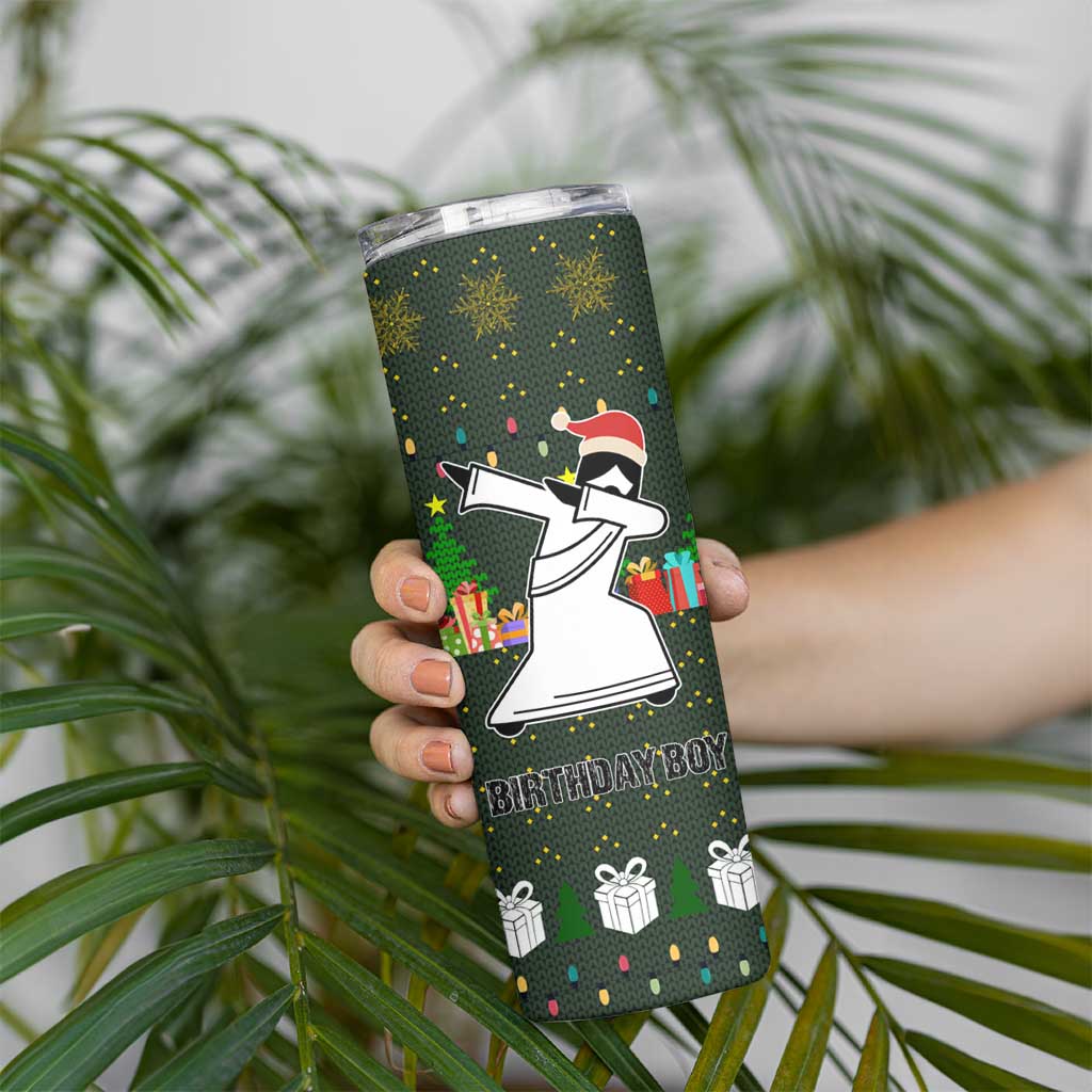 Jesus Birthday Boy Christmas Skinny Tumbler Funny Xmas Holiday Patterns - Wonder Print Shop