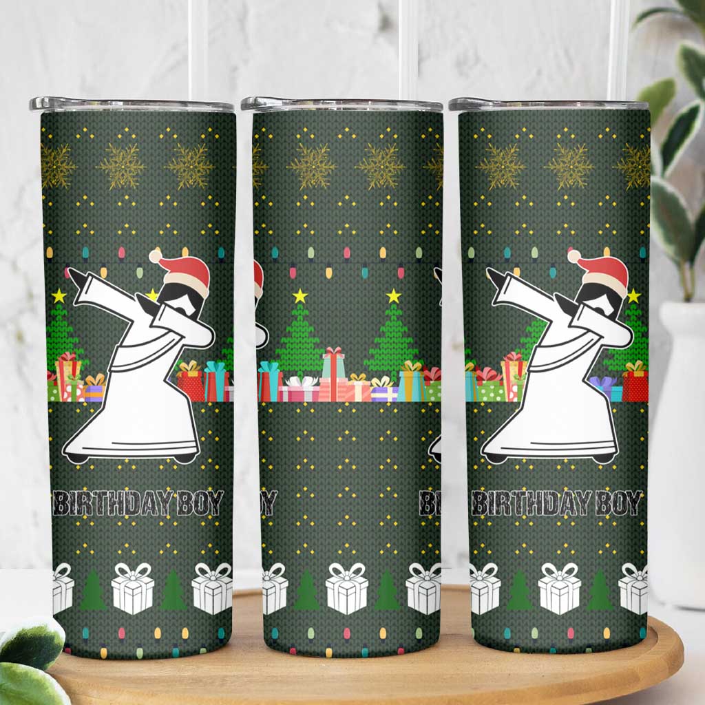 Jesus Birthday Boy Christmas Skinny Tumbler Funny Xmas Holiday Patterns - Wonder Print Shop