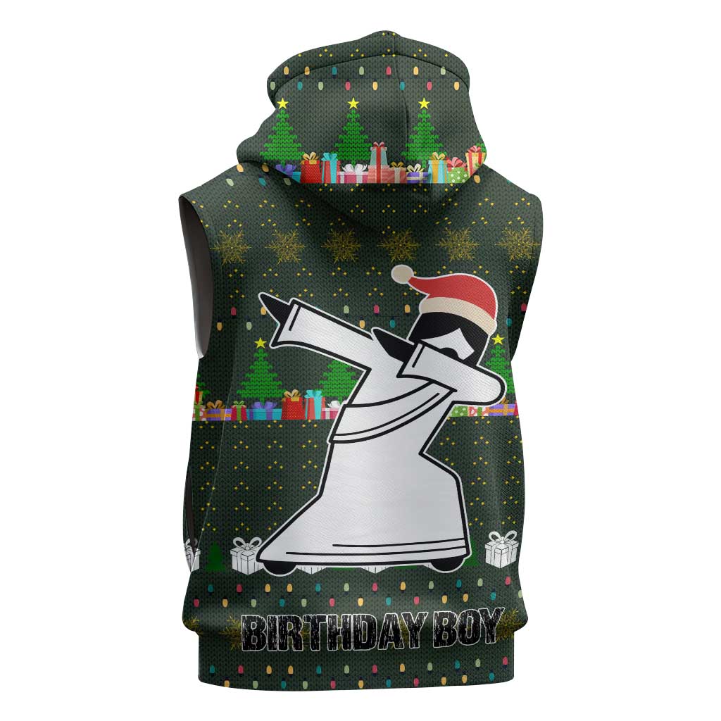 Jesus Birthday Boy Christmas Sleeveless Hoodie Funny Xmas Holiday Patterns - Wonder Print Shop