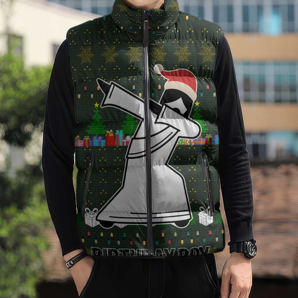 Jesus Birthday Boy Christmas Sleeveless Puffer Jacket Funny Xmas Holiday Patterns - Wonder Print Shop
