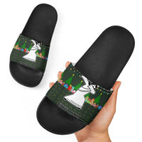 Jesus Birthday Boy Christmas Slide Sandals Funny Xmas Holiday Patterns - Wonder Print Shop