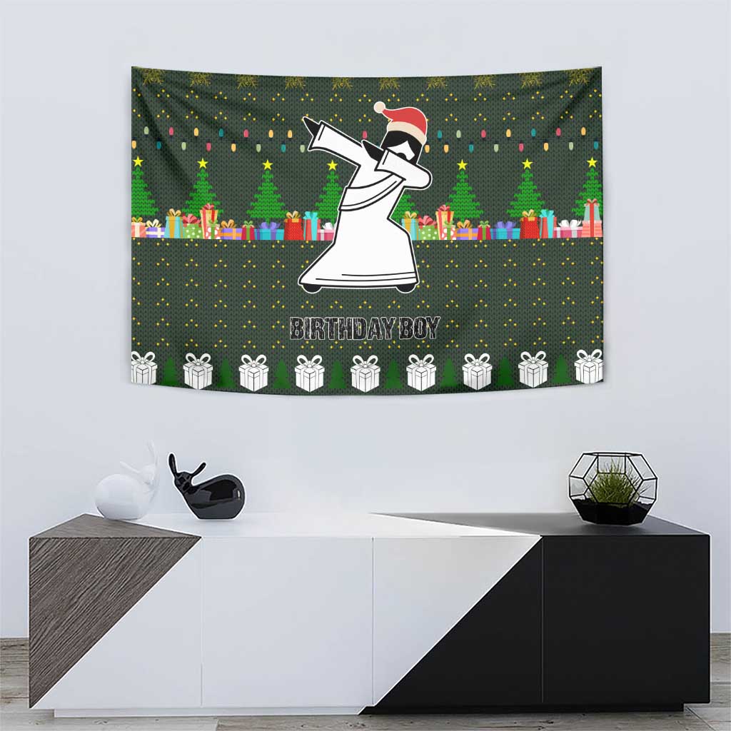 Jesus Birthday Boy Christmas Tapestry Funny Xmas Holiday Patterns - Wonder Print Shop