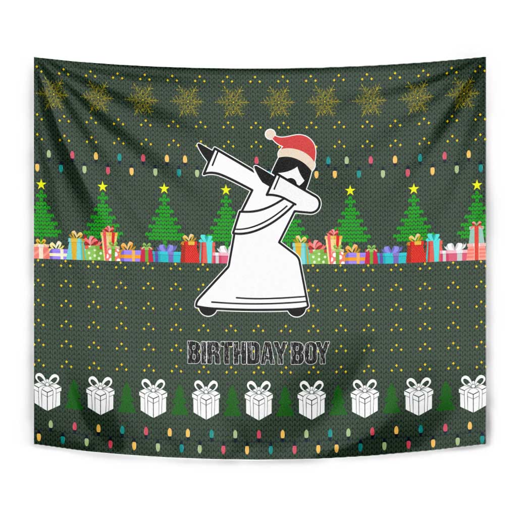 Jesus Birthday Boy Christmas Tapestry Funny Xmas Holiday Patterns - Wonder Print Shop