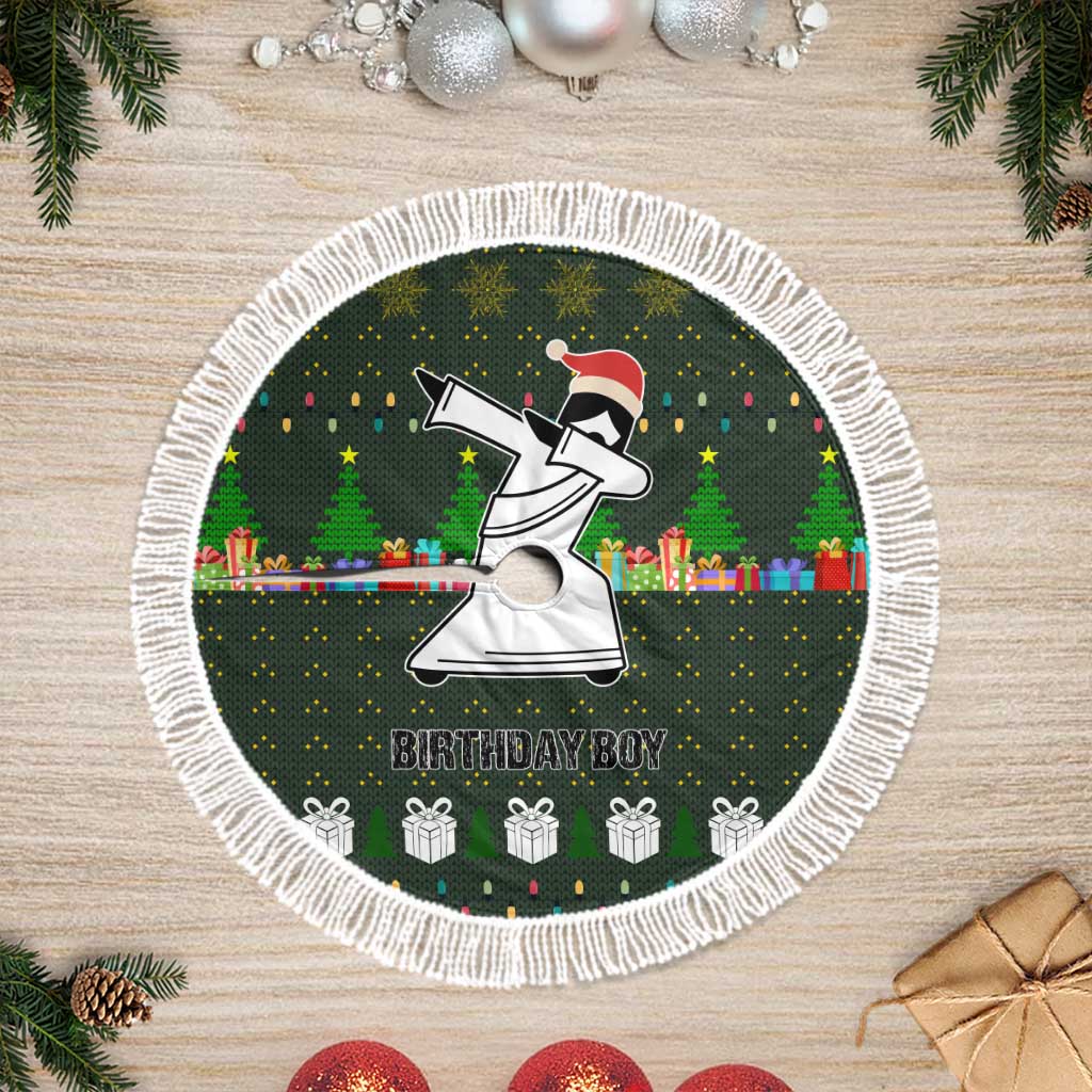 Jesus Birthday Boy Christmas Tree Skirt Funny Xmas Holiday Patterns - Wonder Print Shop