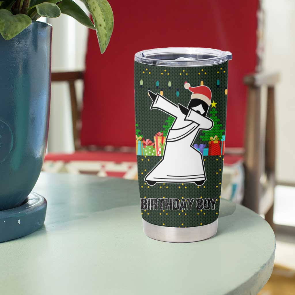 Jesus Birthday Boy Christmas Tumbler Cup Funny Xmas Holiday Patterns - Wonder Print Shop
