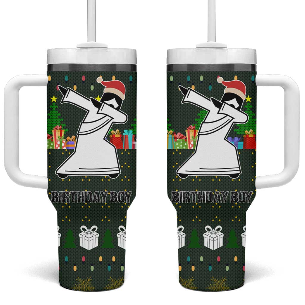 Jesus Birthday Boy Christmas Tumbler With Handle Funny Xmas Holiday Patterns - Wonder Print Shop