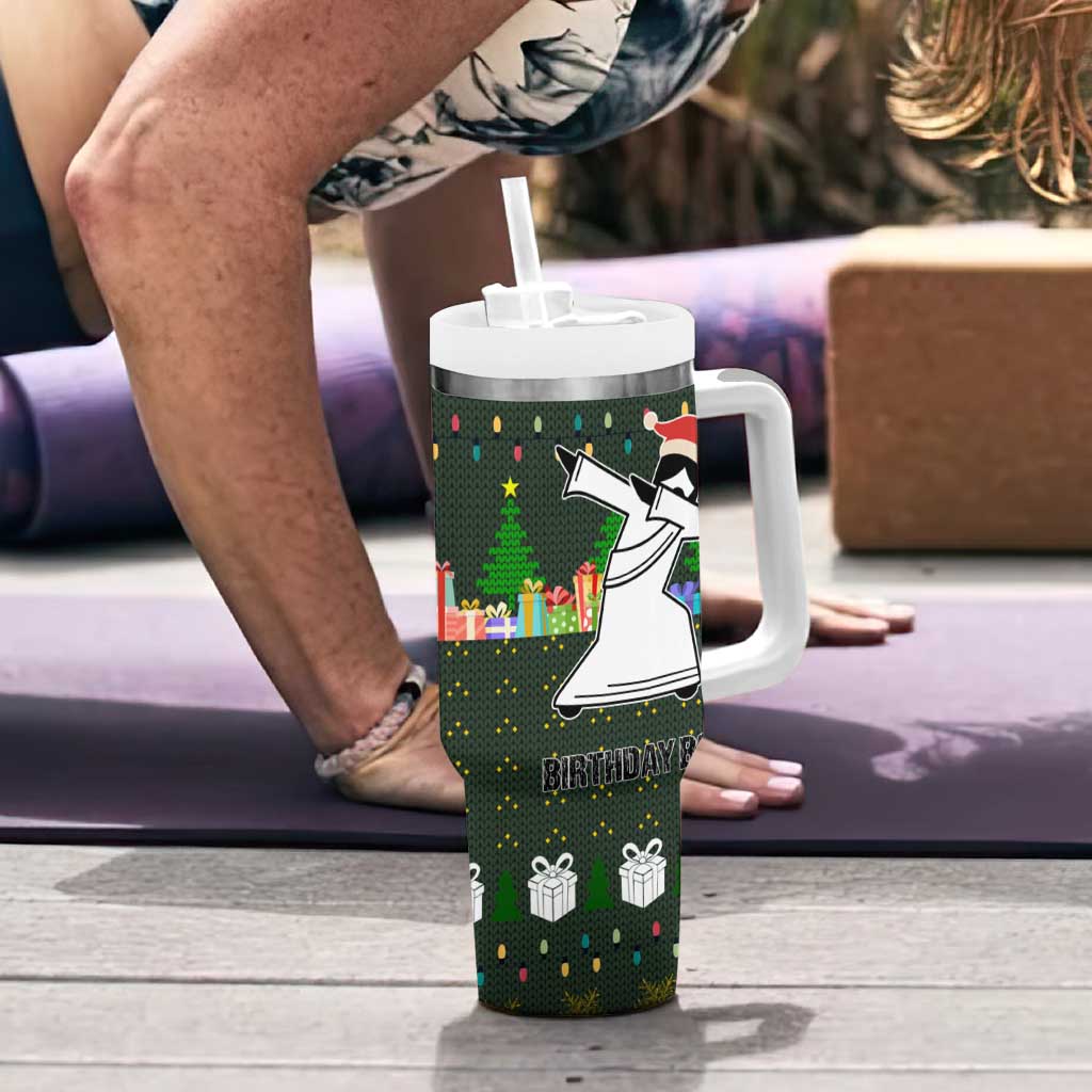 Jesus Birthday Boy Christmas Tumbler With Handle Funny Xmas Holiday Patterns - Wonder Print Shop