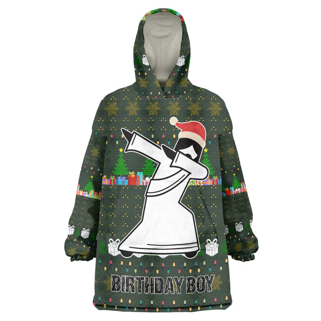 Jesus Birthday Boy Christmas Wearable Blanket Hoodie Funny Xmas Holiday Patterns - Wonder Print Shop