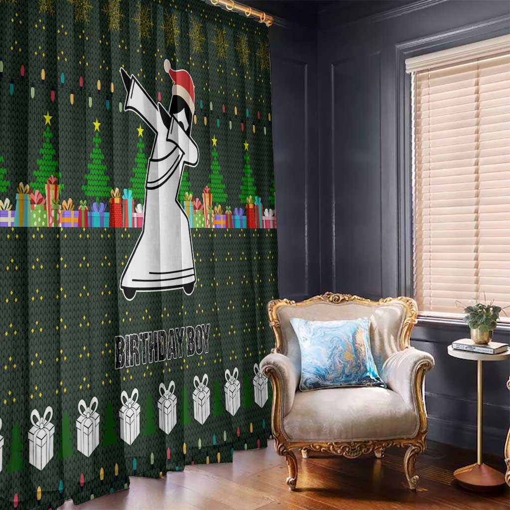 Jesus Birthday Boy Christmas Window Curtain Funny Xmas Holiday Patterns - Wonder Print Shop