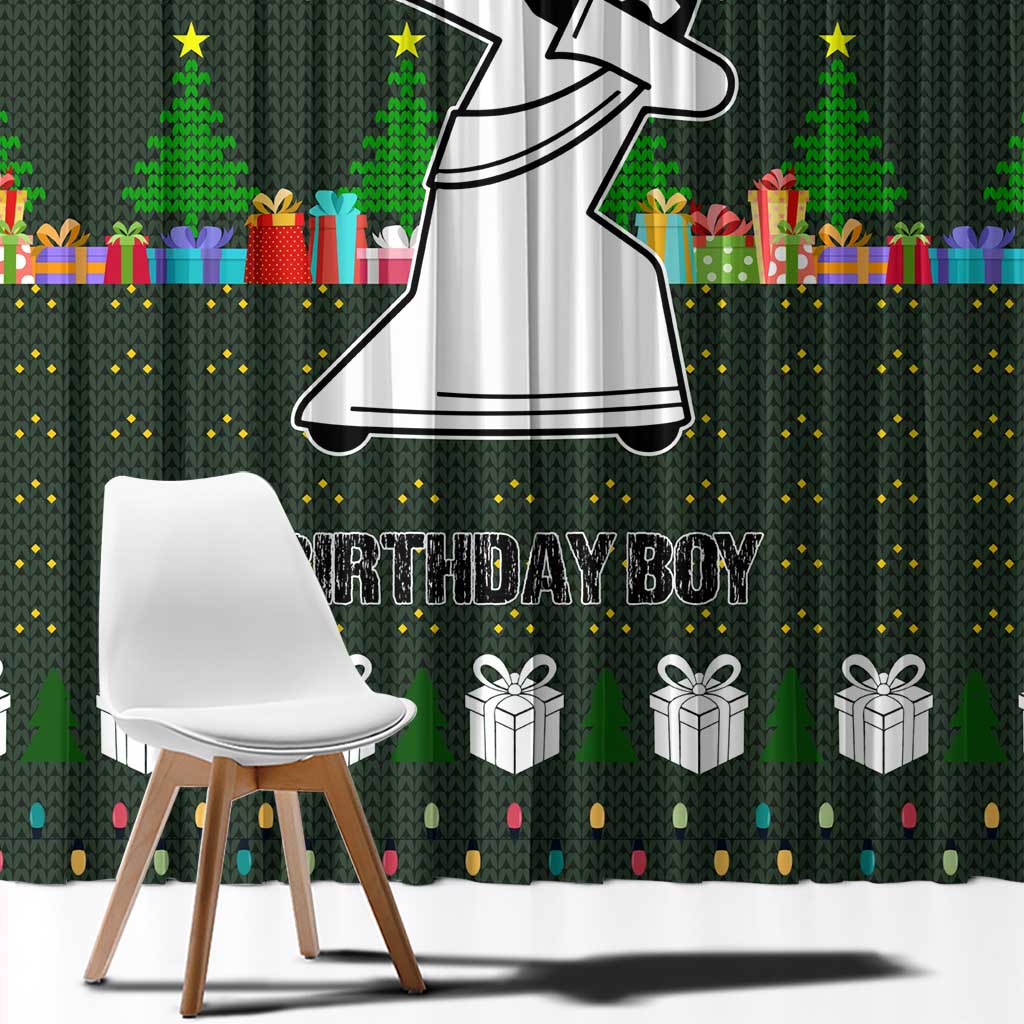 Jesus Birthday Boy Christmas Window Curtain Funny Xmas Holiday Patterns - Wonder Print Shop