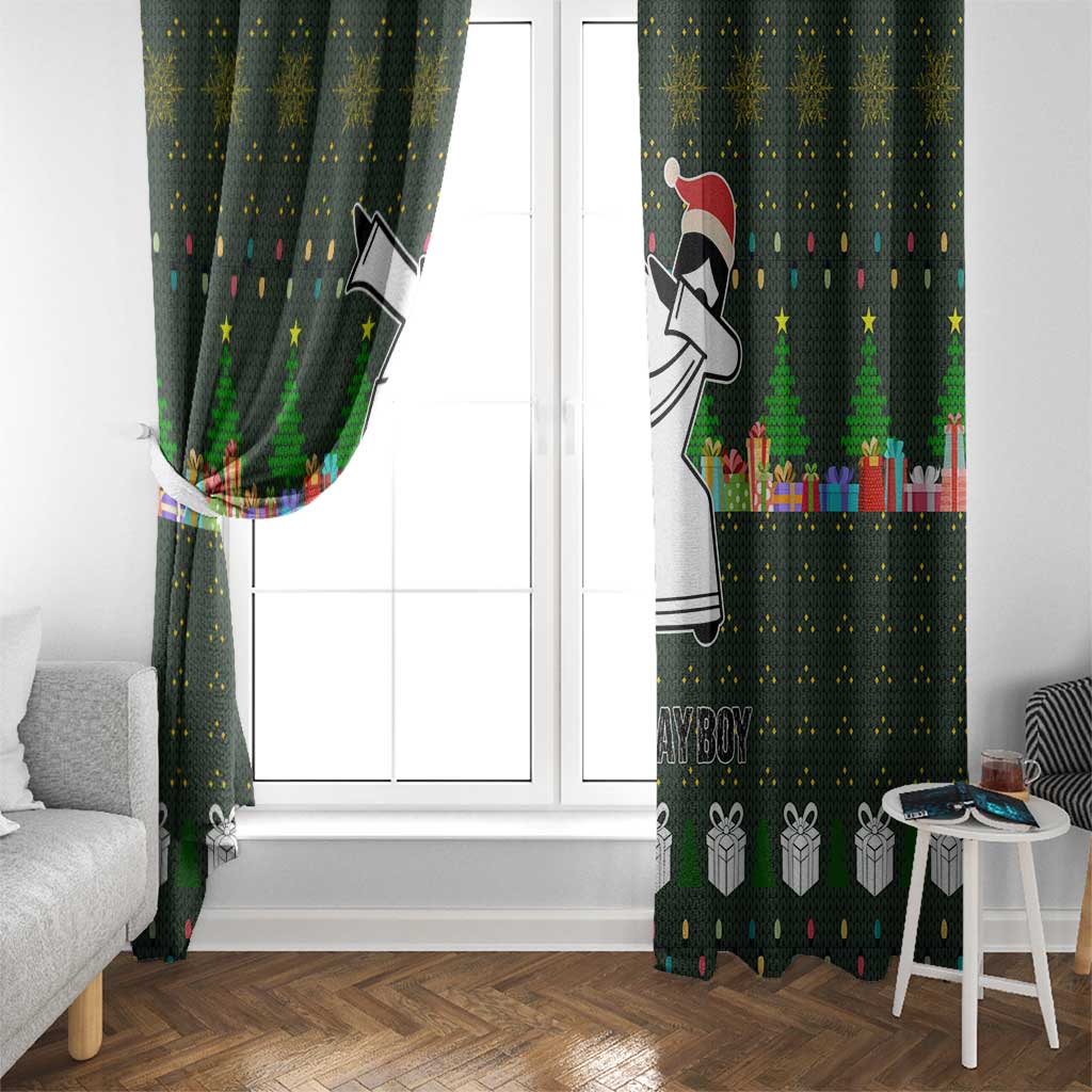 Jesus Birthday Boy Christmas Window Curtain Funny Xmas Holiday Patterns - Wonder Print Shop