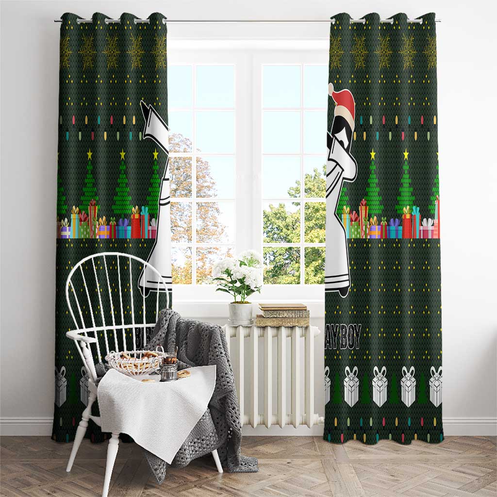 Jesus Birthday Boy Christmas Window Curtain Funny Xmas Holiday Patterns - Wonder Print Shop