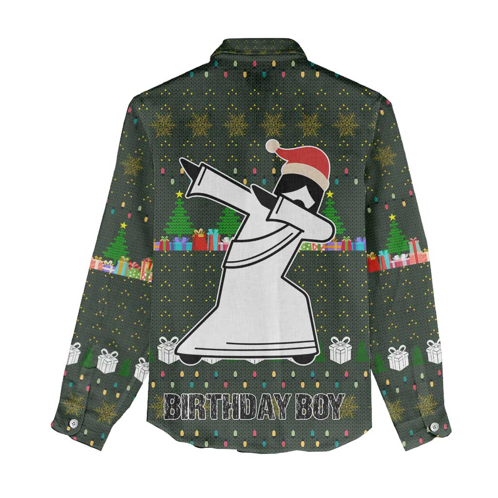 Jesus Birthday Boy Christmas Women Casual Shirt Funny Xmas Holiday Patterns - Wonder Print Shop