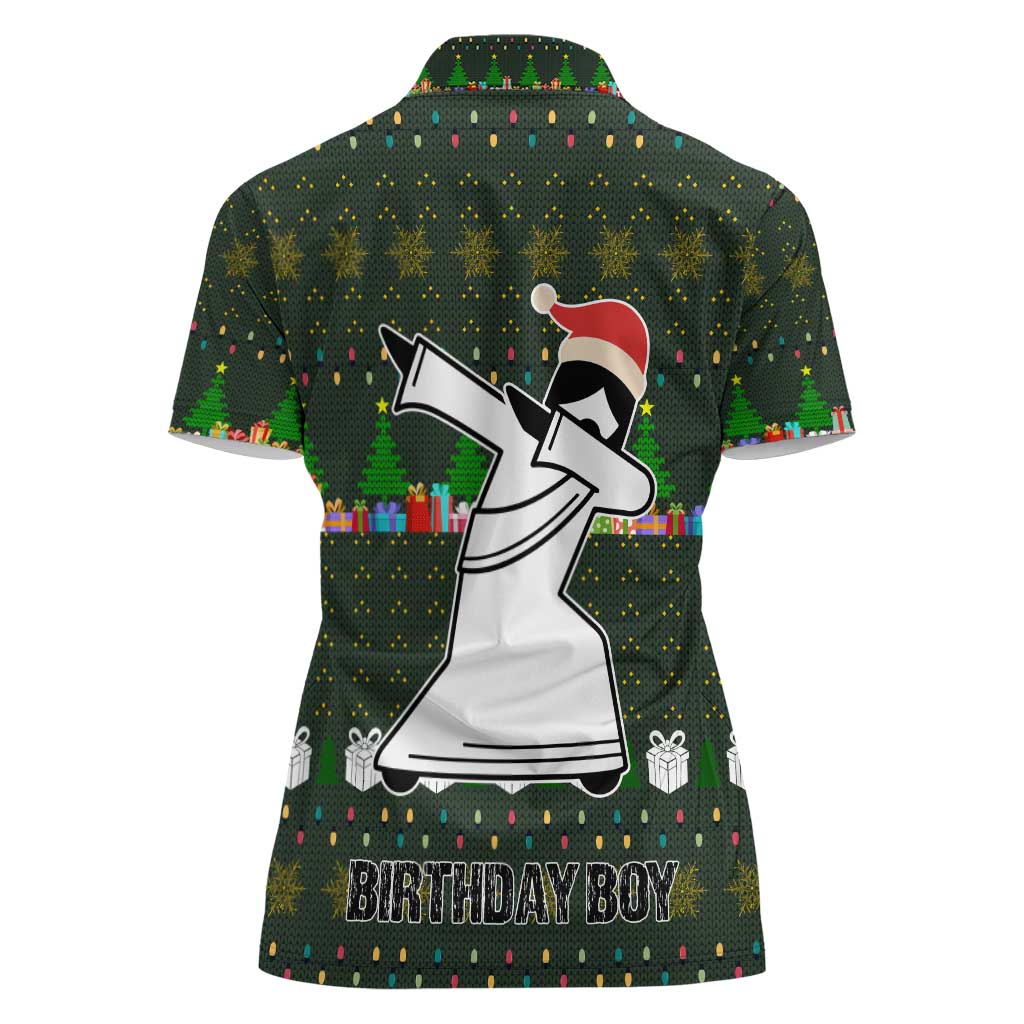 Jesus Birthday Boy Christmas Women Polo Shirt Funny Xmas Holiday Patterns - Wonder Print Shop