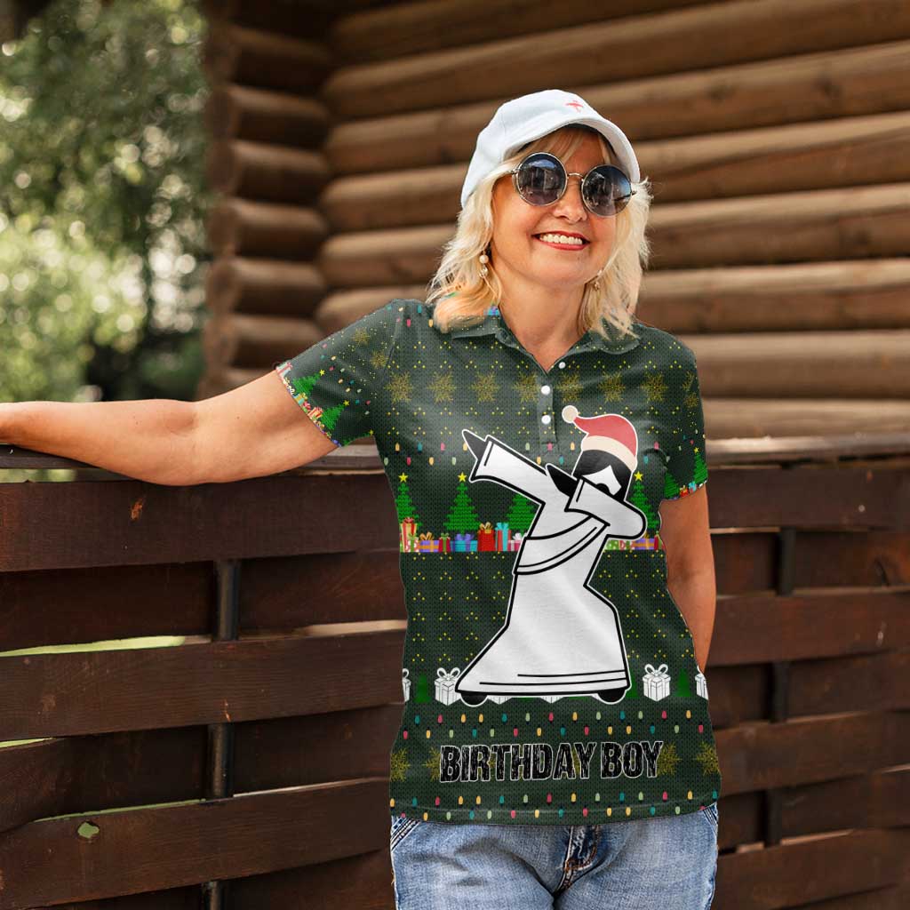 Jesus Birthday Boy Christmas Women Polo Shirt Funny Xmas Holiday Patterns - Wonder Print Shop