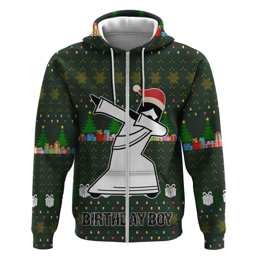 Jesus Birthday Boy Christmas Zip Hoodie Funny Xmas Holiday Patterns - Wonder Print Shop