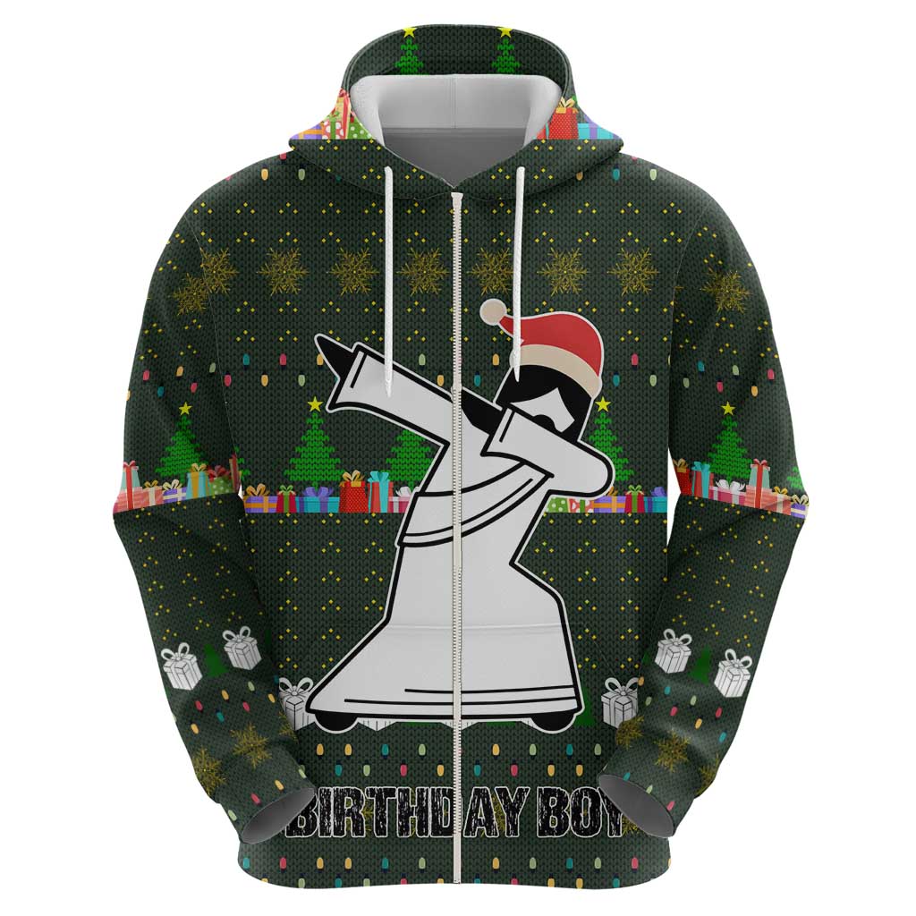 Jesus Birthday Boy Christmas Zip Hoodie Funny Xmas Holiday Patterns - Wonder Print Shop