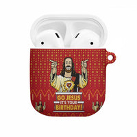 Jesus Birthday Christmas AirPods Case Funny Xmas Holiday Patterns - Wonder Print Shop