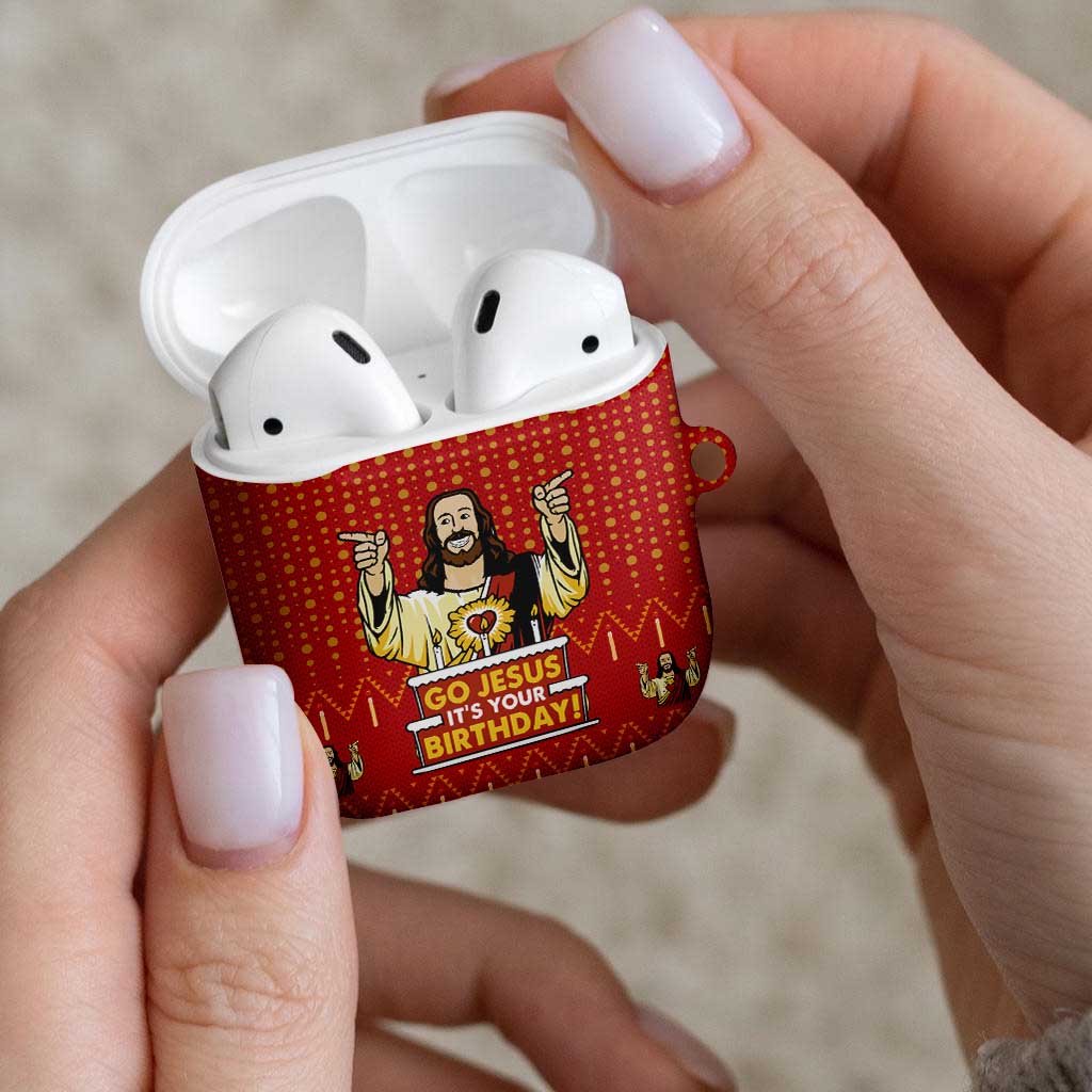 Jesus Birthday Christmas AirPods Case Funny Xmas Holiday Patterns - Wonder Print Shop