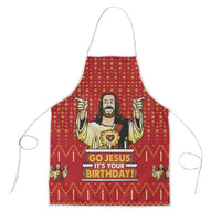 Jesus Birthday Christmas Apron Funny Xmas Holiday Patterns - Wonder Print Shop