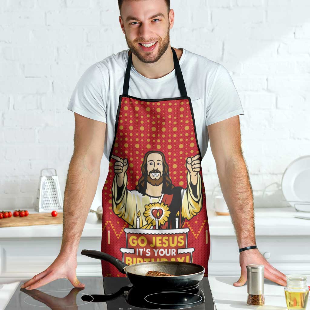 Jesus Birthday Christmas Apron Funny Xmas Holiday Patterns - Wonder Print Shop