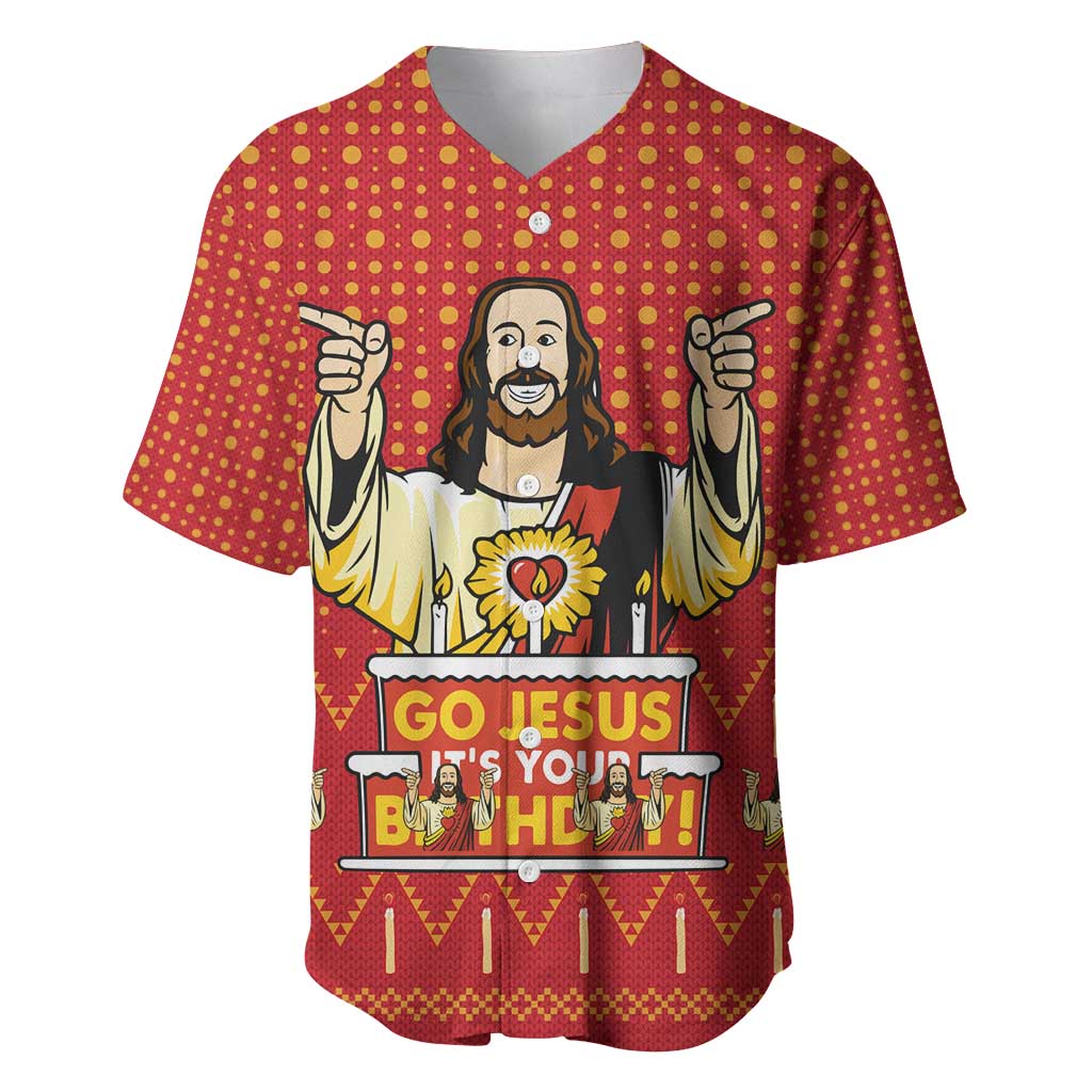Jesus Birthday Christmas Baseball Jersey Funny Xmas Holiday Patterns - Wonder Print Shop