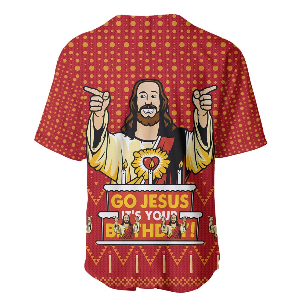 Jesus Birthday Christmas Baseball Jersey Funny Xmas Holiday Patterns - Wonder Print Shop