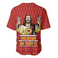 Jesus Birthday Christmas Baseball Jersey Funny Xmas Holiday Patterns - Wonder Print Shop