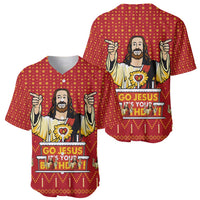 Jesus Birthday Christmas Baseball Jersey Funny Xmas Holiday Patterns - Wonder Print Shop