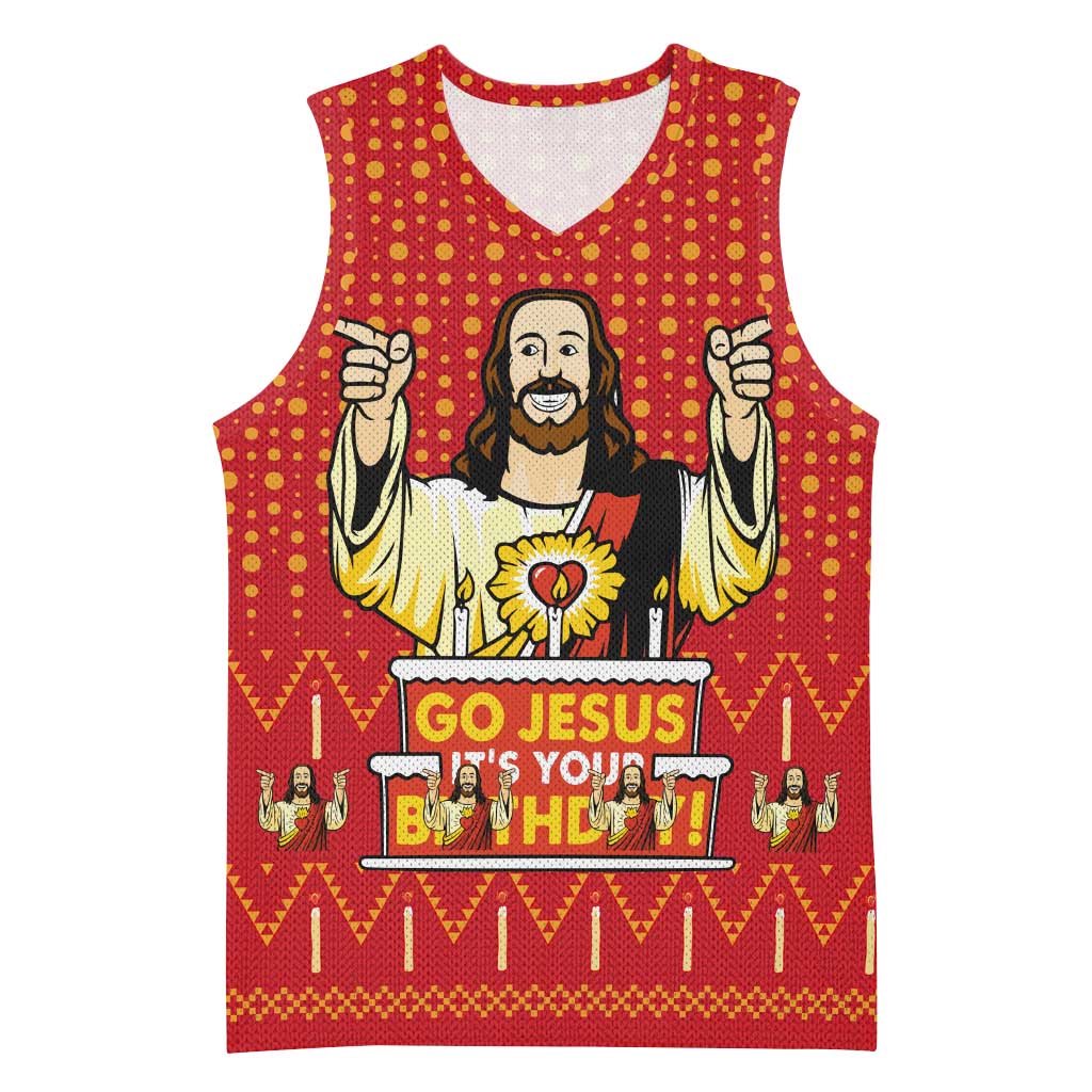 Jesus Birthday Christmas Basketball Jersey Funny Xmas Holiday Patterns - Wonder Print Shop