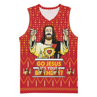Jesus Birthday Christmas Basketball Jersey Funny Xmas Holiday Patterns - Wonder Print Shop