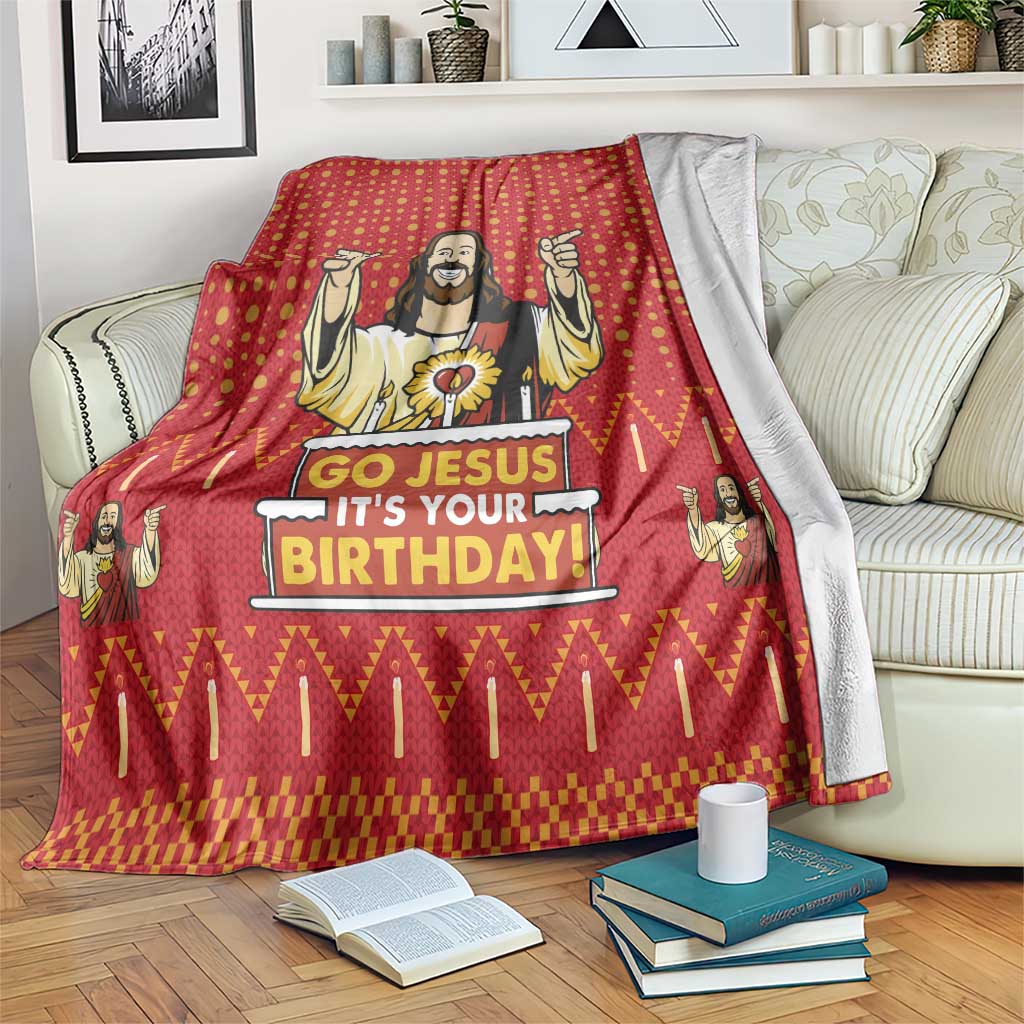 Jesus Birthday Christmas Blanket Funny Xmas Holiday Patterns - Wonder Print Shop