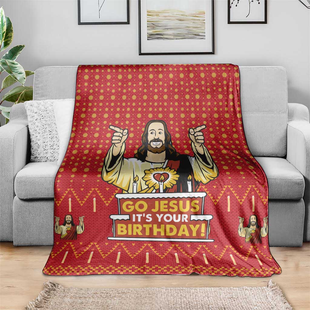 Jesus Birthday Christmas Blanket Funny Xmas Holiday Patterns - Wonder Print Shop