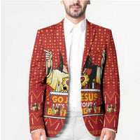Jesus Birthday Christmas Blazer Funny Xmas Holiday Patterns - Wonder Print Shop