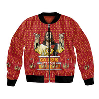 Jesus Birthday Christmas Bomber Jacket Funny Xmas Holiday Patterns - Wonder Print Shop