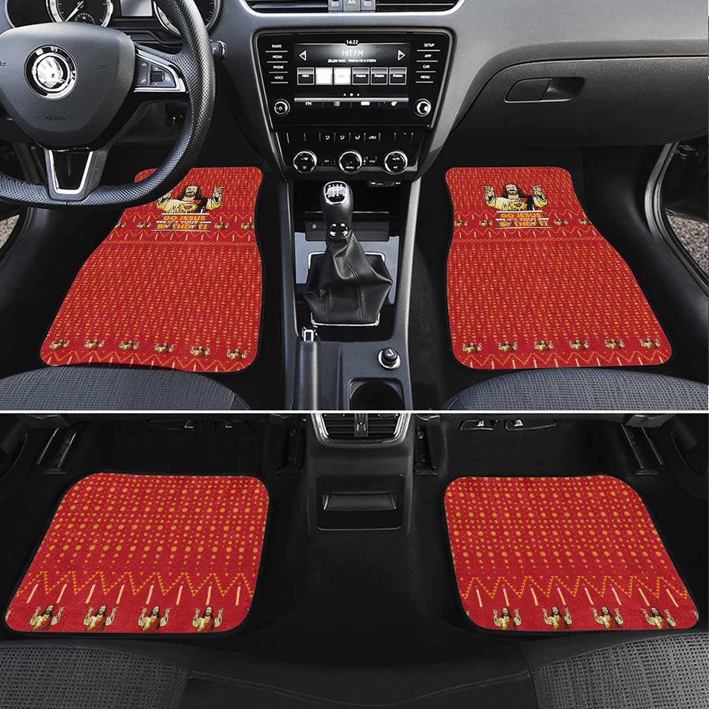 Jesus Birthday Christmas Car Mats Funny Xmas Holiday Patterns - Wonder Print Shop