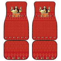 Jesus Birthday Christmas Car Mats Funny Xmas Holiday Patterns - Wonder Print Shop