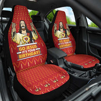 Jesus Birthday Christmas Car Seat Cover Funny Xmas Holiday Patterns - Wonder Print Shop