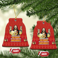 Jesus Birthday Christmas Ceramic Ornament Funny Xmas Holiday Patterns - Wonder Print Shop