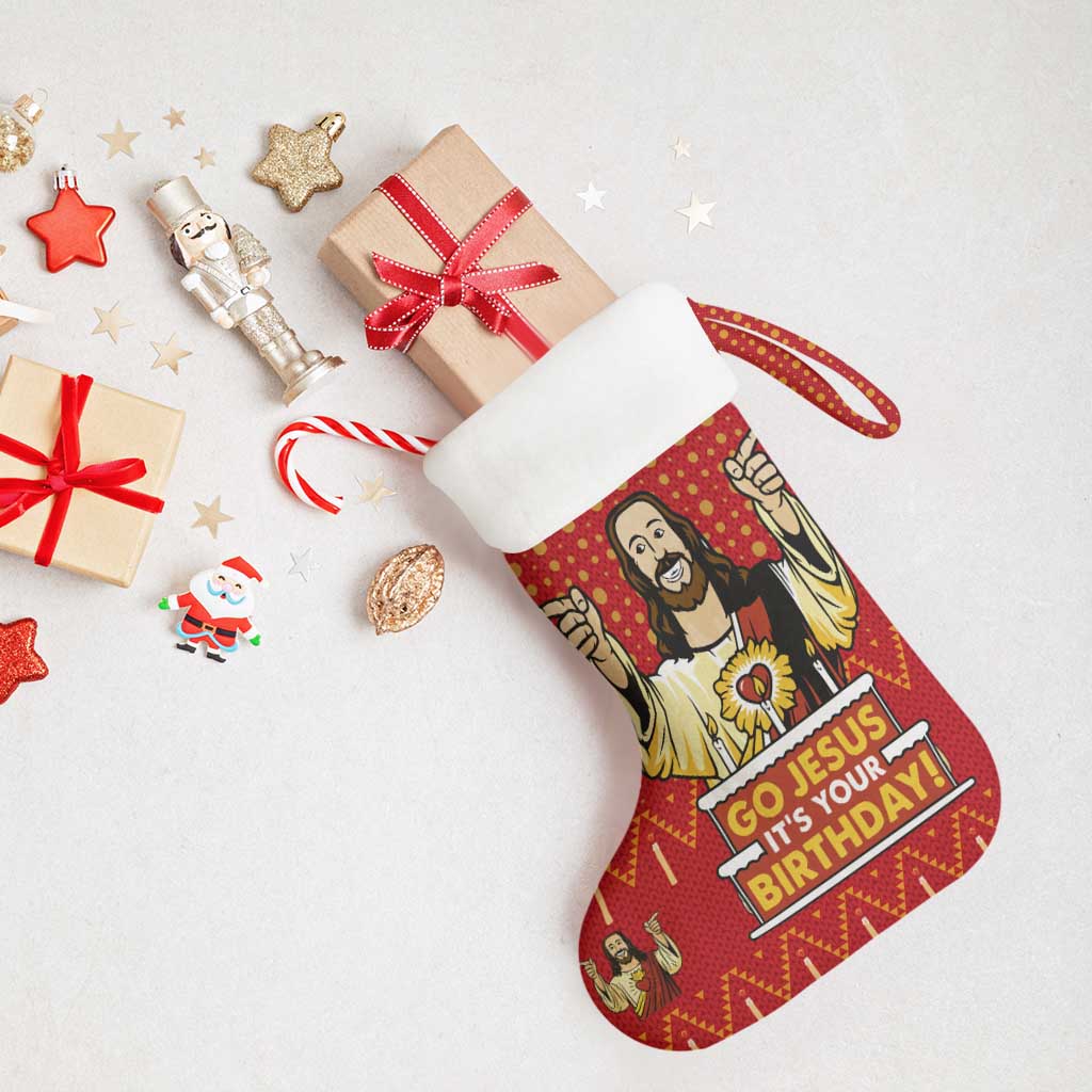 Jesus Birthday Christmas Stocking Funny Xmas Holiday Patterns - Wonder Print Shop