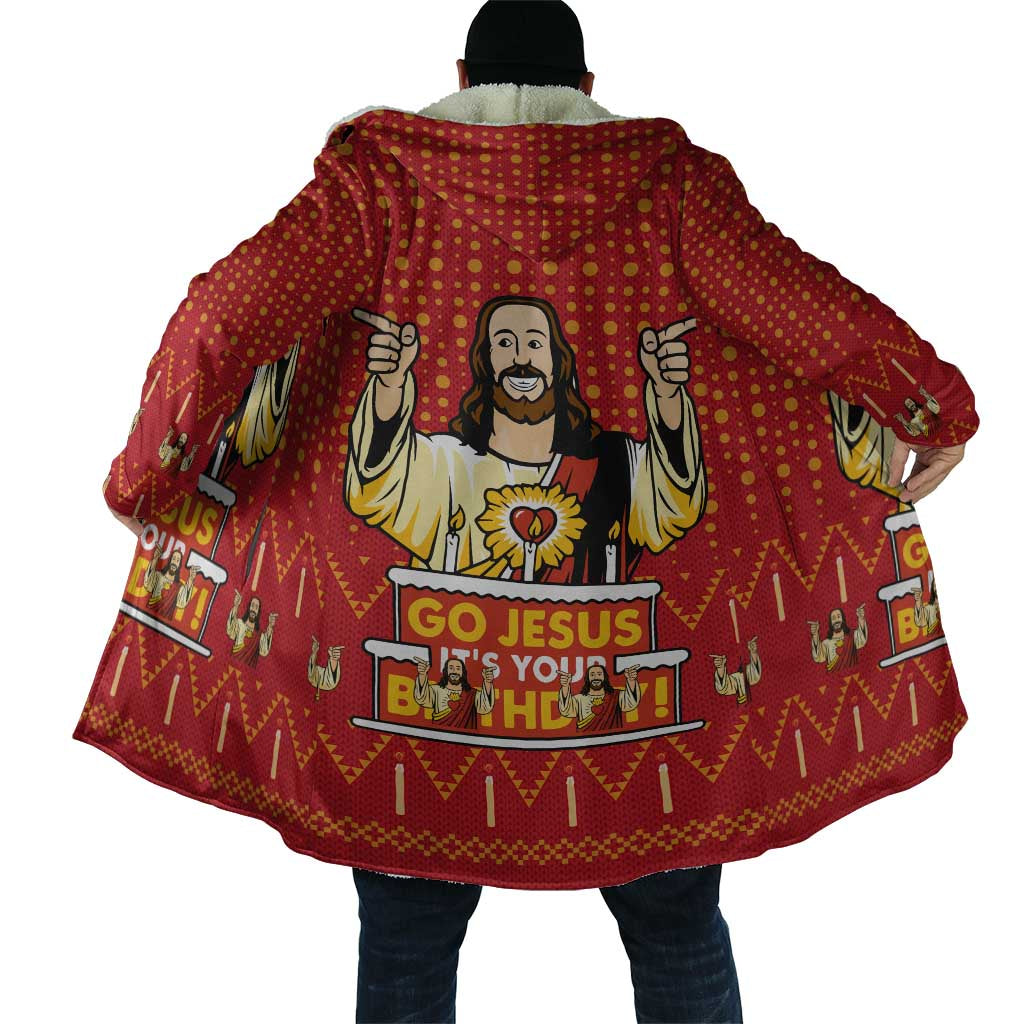 Jesus Birthday Christmas Cloak Funny Xmas Holiday Patterns - Wonder Print Shop