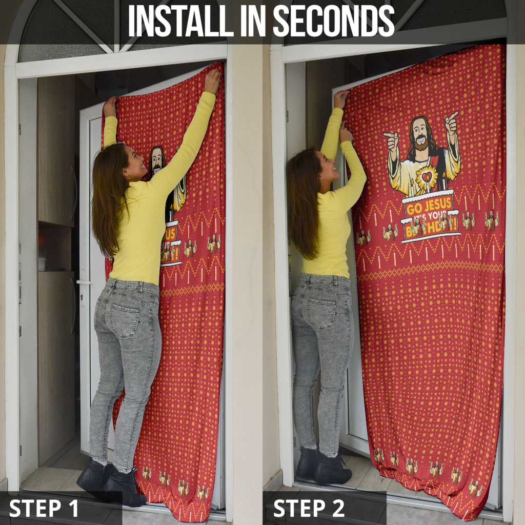Jesus Birthday Christmas Door Cover Funny Xmas Holiday Patterns - Wonder Print Shop