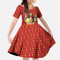 Jesus Birthday Christmas Family Matching Off The Shoulder Long Sleeve Dress and Hawaiian Shirt Funny Xmas Holiday Patterns - Wonder Print Shop