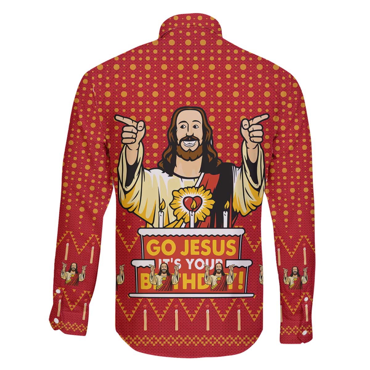 Jesus Birthday Christmas Family Matching Off The Shoulder Long Sleeve Dress and Hawaiian Shirt Funny Xmas Holiday Patterns - Wonder Print Shop