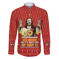 Jesus Birthday Christmas Family Matching Off Shoulder Maxi Dress and Hawaiian Shirt Funny Xmas Holiday Patterns - Wonder Print Shop