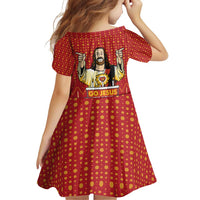 Jesus Birthday Christmas Family Matching Off Shoulder Short Dress and Hawaiian Shirt Funny Xmas Holiday Patterns - Wonder Print Shop