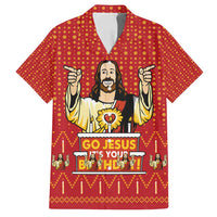 Jesus Birthday Christmas Family Matching Off Shoulder Short Dress and Hawaiian Shirt Funny Xmas Holiday Patterns - Wonder Print Shop