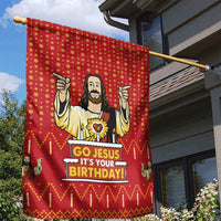 Jesus Birthday Christmas Garden Flag Funny Xmas Holiday Patterns - Wonder Print Shop