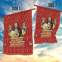 Jesus Birthday Christmas Garden Flag Funny Xmas Holiday Patterns - Wonder Print Shop