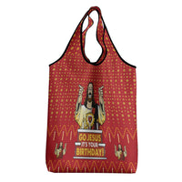 Jesus Birthday Christmas Grocery Bag Funny Xmas Holiday Patterns - Wonder Print Shop
